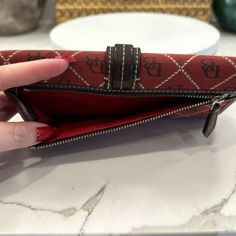 Dooney & Bourke - Leather & Canvas Buckle Wallet EUC - Picture 10 of 17